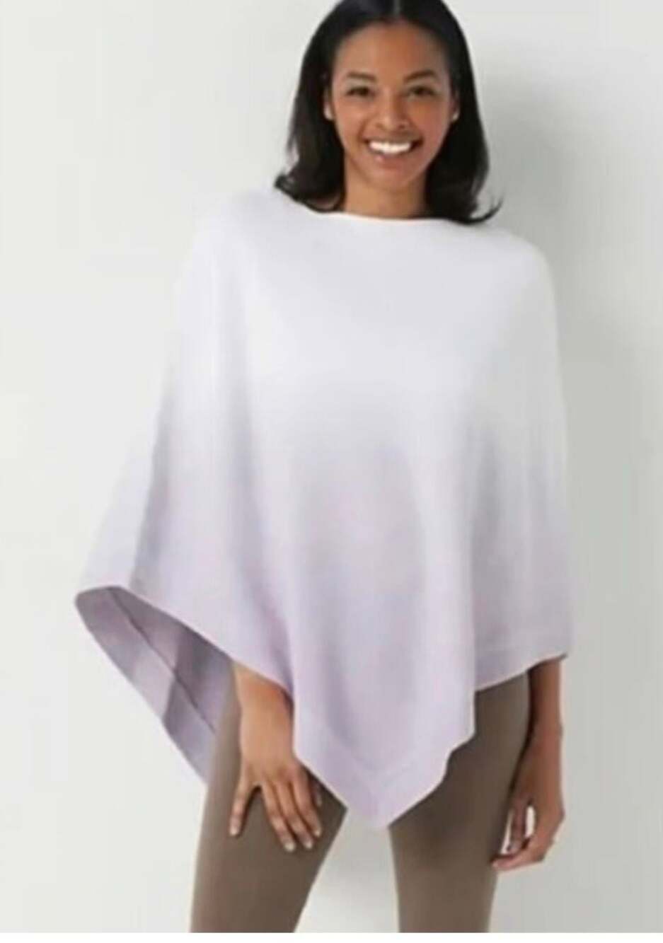 Barefoot Dreams CozyChic Ultra Lite Ocean Breeze Poncho - Soft Violet Ombre